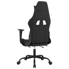 Vidaxl Gaming stol z oporo za noge črno in kamuflažno blago