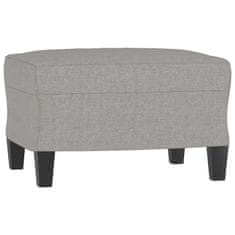 Vidaxl Fotelj s stolčkom za noge svetlo siv 60 cm blago