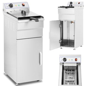 Royal Catering Samostojna električna friteza na omarici, 400 V, 10 l