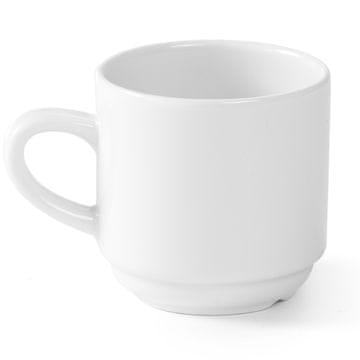Hendi Hotelska skodelica za kavo in čaj OPTIMA, bela porcelana, 230 ml, komplet 12 kosov – Hendi 770962