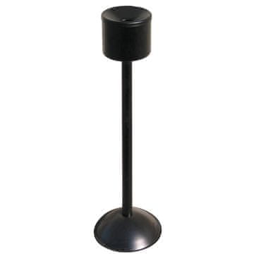 Meva Samogasnača pepelnica, samostoječa na stebru, notranja, črna, premer 15 cm, višina 60 cm