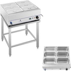 Royal Catering Bemar vodni grelnik na jeklene podlagi 6 x GN 1/3 2000 W 230 V