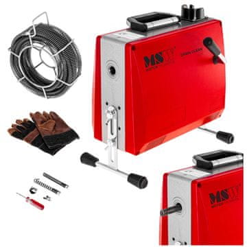 MSW Električni spiralni čistilnik cevi 390 W, premer 30–100 mm, MSW-DRAIN CLEAN 2.3E