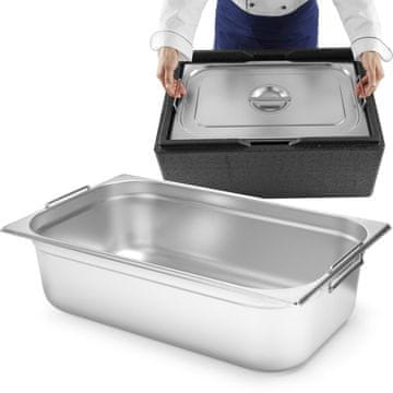 shumee Gostinska posoda GN 1/1 z izvlečnimi ročaji 530x325x200mm 28L Hendi 817155