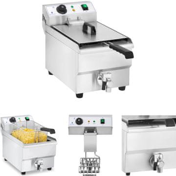 Royal Catering Profesionalna gastronomska friteza s pipo, 230 V, 10 l