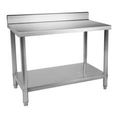 Royal Catering Delovni pult za gostinstvo z nerjavečim jeklenim robom 120x60cm