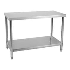 Royal Catering Delovni pult za kuhinjo s polico Nerjaveče jeklo 100 x 60 cm