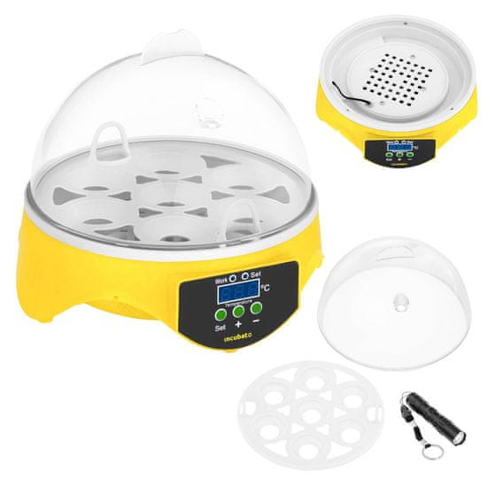 slomart Inkubator valilnica valilnica 7 jajc + ovoskop 20W