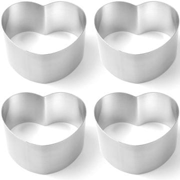 shumee Slaščičarski obod za tortno testo SRČEK - SET 4 kom. - HENDI 512456