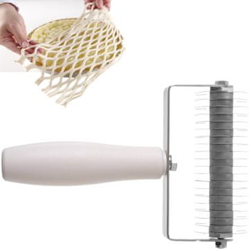 shumee Rezalni valj za testo rezalni valj mrežasti vzorec za torte Profi Line 135x200mm - HENDI 515129