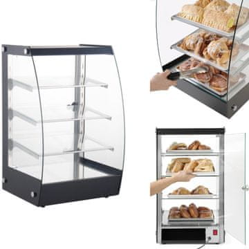 Hendi Neutralna samopostrežna vitrina za predstavitev in izdajo jedi z LED-osvetlitvijo, širina 415 mm