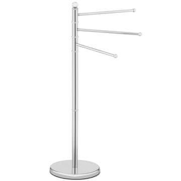 shumee Talno vrtljivo stojalo za 3 brisače KROMIRANO JEKLO