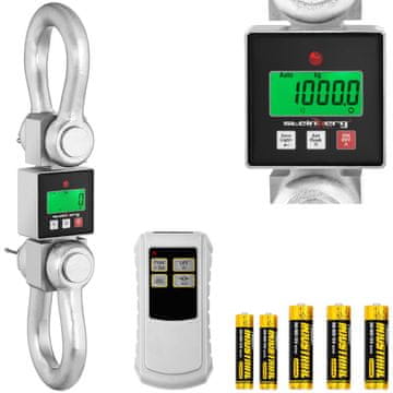 BE Viseča tehtnica s kavljem za skladišče z LCD daljinskim upravljalnikom do 10.000 kg