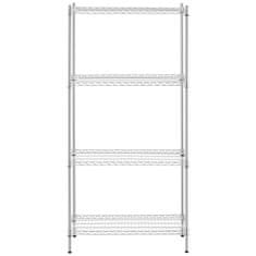 Royal Catering Delavniški regal, kromiran, 4 žične police, do 1 t, 1000 kg, 90x45x180 cm