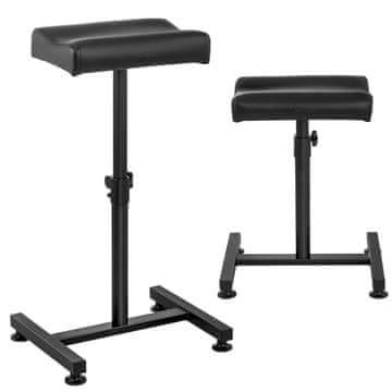 Physa Kozmetična podnožka za pedikuro, nastavljiva višina do 75 cm, nosilnost do 80 kg – črna