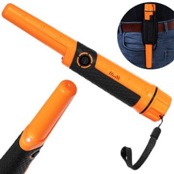 BE Ročni vodoodporni LED detektor kovin 20 cm / 4,5 cm