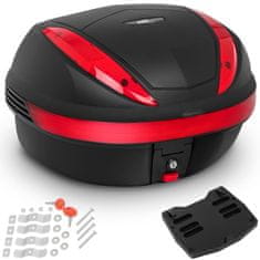 MSW Sredinski prtljažnik za motorno kolo za 1 čelado z montažno ploščo 38 l