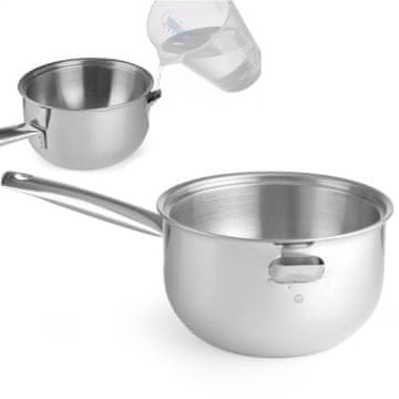 Hendi Jeklena ponev z vodnim plaščem 1 l 300 x 165 x 95 mm - 833032