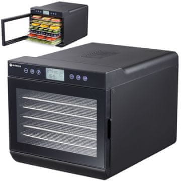Hendi Sušilnik za hrano: zelenjavo, sadje, gobe, zelišča in ribe, 7 rešetk, 500 W, 230 V – Hendi 229064