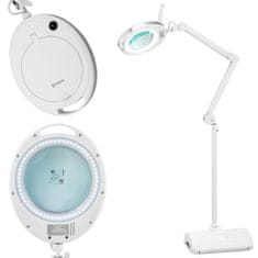 shumee Kozmetična lupa s povečevalnim steklom na stojalu 5 dpi 60x LED dia. 127 mm