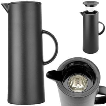 shumee Vakuumski termo vrč z gumbom in steklenim vložkom 1 l - Hendi 449615