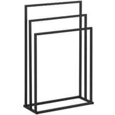 Physa Stoječi talni stojalo z obešalnikom za 3 brisače STAL 55 x 21,5 x 84 cm, temnosiva