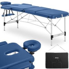 NEW Zložljiva masažna miza prenosna masažna postelja Bordeaux Blue do 180 kg modra