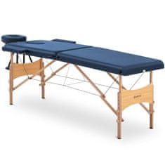 NEW Masažna miza lesena prenosna zložljiva postelja Toulouse Blue do 227 kg modra