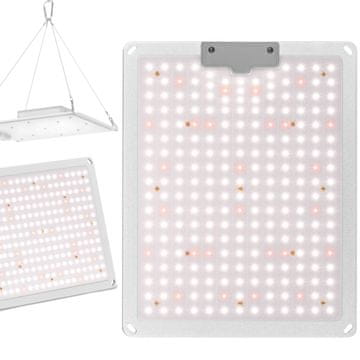 Hillvert Svetilka za spodbujanje rasti rastlin, polni spekter, 30 x 24 cm, 234 LED, 110 W, srebrna