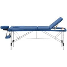 NEW Zložljiva masažna miza prenosna masažna postelja Bordeaux Blue do 180 kg modra