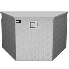 MSW Aluminijasta transportna orodjarna skrinja z zaklepom 150 l 81,5 x 47,5 x 46 cm
