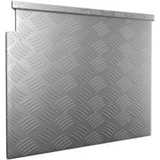 MSW Aluminijasta transportna orodjarna skrinja z zaklepom 150 l 81,5 x 47,5 x 46 cm