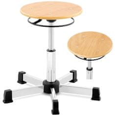 NEW CHROM stolček za delovno mizo iz vezanega lesa do 120 kg 350-485 mm