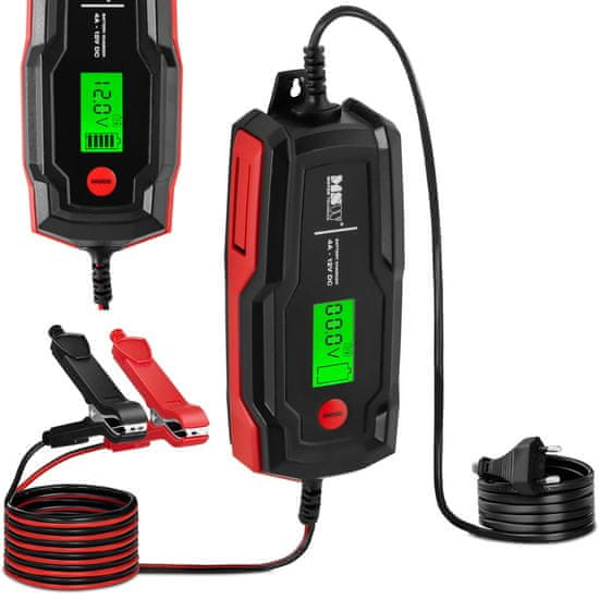 MSW LCD 70 W 12 V 4 A avtomatski polnilec avtomobilskih akumulatorjev