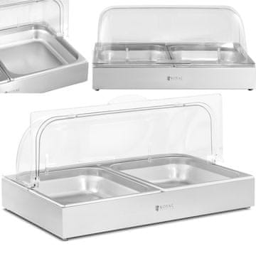 shumee Vitrina za zajtrk s samopostrežnim pokrovom 2x GN 1/2 2x 4 l