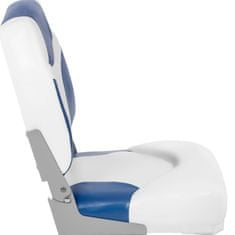 NEW Zložljiv sedež za motorni čoln 40 x 40 x 50 cm bele in modre barve