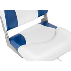 NEW Zložljiv sedež za motorni čoln 40 x 40 x 50 cm bele in modre barve