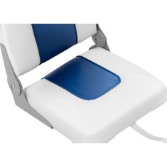 NEW Zložljiv sedež za motorni čoln 38 x 42 x 46 cm bele in modre barve