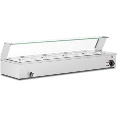 Royal Catering Bemar grelnik za jedi, grelni pult z zaščitnim pokrovom 4 x GN 1/2 2000 W