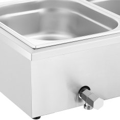Royal Catering Bemar grelnik za jedi, grelni pult z zaščitnim pokrovom 4 x GN 1/2 2000 W