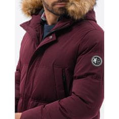 OMBRE Moška zimska jakna LIONELL temno rdeča MDN120733 S