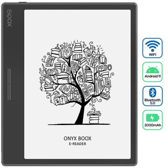 Onyx Boox Leaf 2 e-bralnik/tablični računalnik, 17,78cm (7), 2GB, 32GB, Wi-Fi, microSD, črn