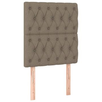 Vidaxl Vzglavje postelje sivo-rjavo 80x7x118/128 cm blago