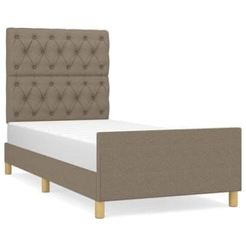 Vidaxl posteljni okvir brez vzmetnice Taupe 80x200cm Tkanina