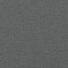 Greatstore Klop z blazinami temno siva 113x64,5x75,5 cm blago