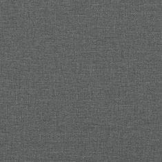 Vidaxl Jedilna klop temno siva 124x32x45 cm jeklo in blago