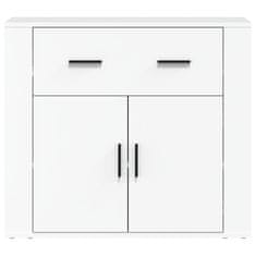 Vidaxl Komoda bela 80x33x70 cm inženirski les