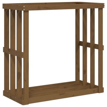 Vidaxl Zunanje držalo za polena medeno rjavo 108x52x106 cm borovina