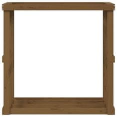 Vidaxl Zunanje držalo za polena medeno rjavo 108x52x106 cm borovina