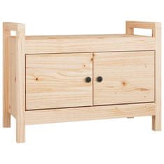 Vidaxl Klop za predsobo 80x40x60 cm trdna borovina